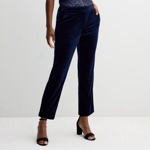 NWT- Draper James blue velvet ankle pants